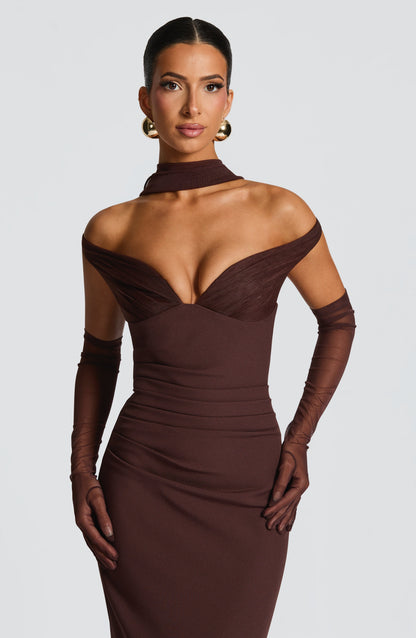 Vestido Abigail Marrón