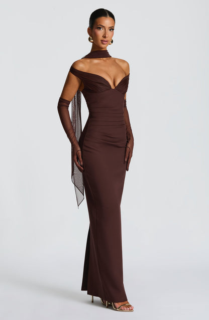 Vestido Abigail Marrón