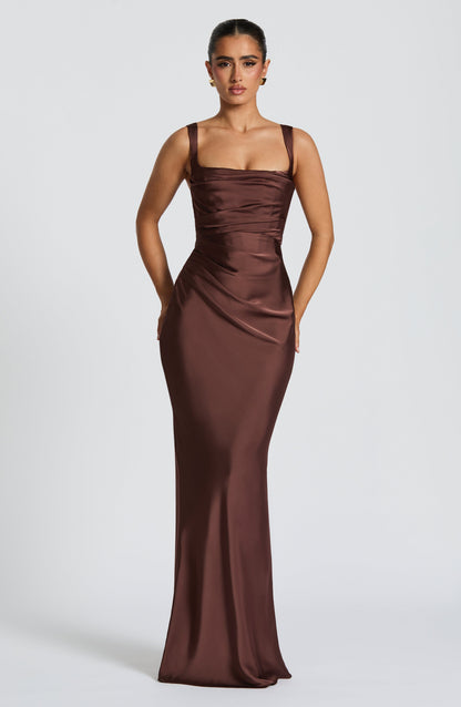 Vestido Calanthe Marrón