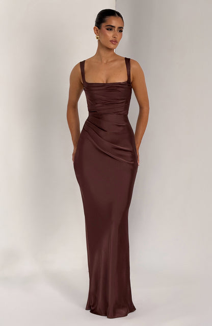 Vestido Calanthe Marrón