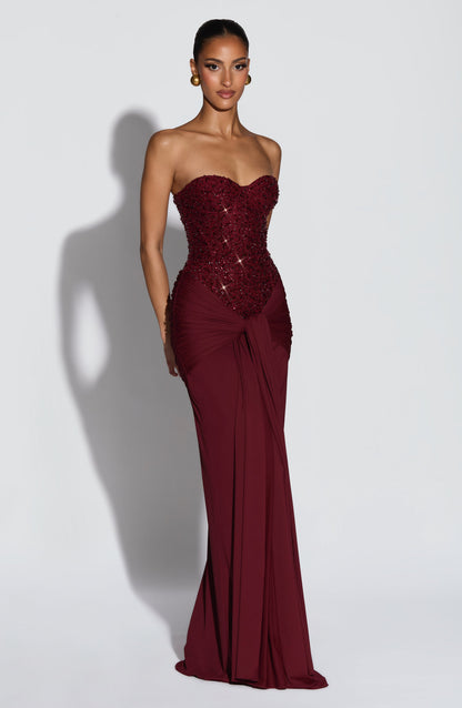 Vestido Carina-Burdeos