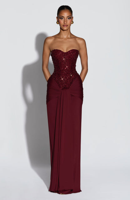 Vestido Carina-Burdeos