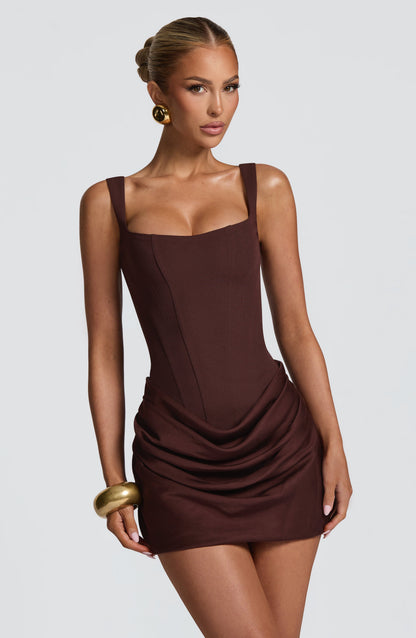 Vestido Cornelia Marrón