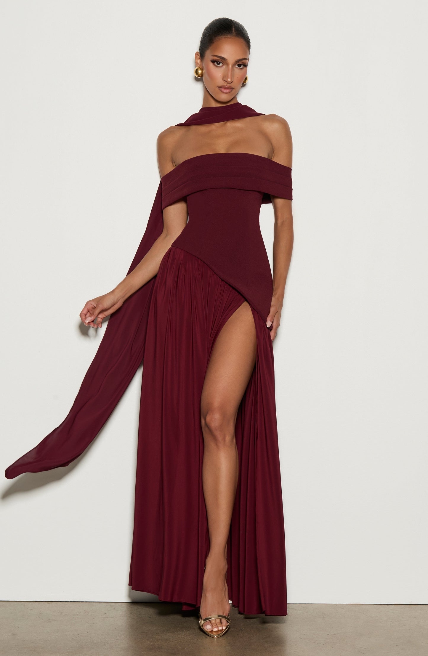 Vestido Delilah-Burdeos