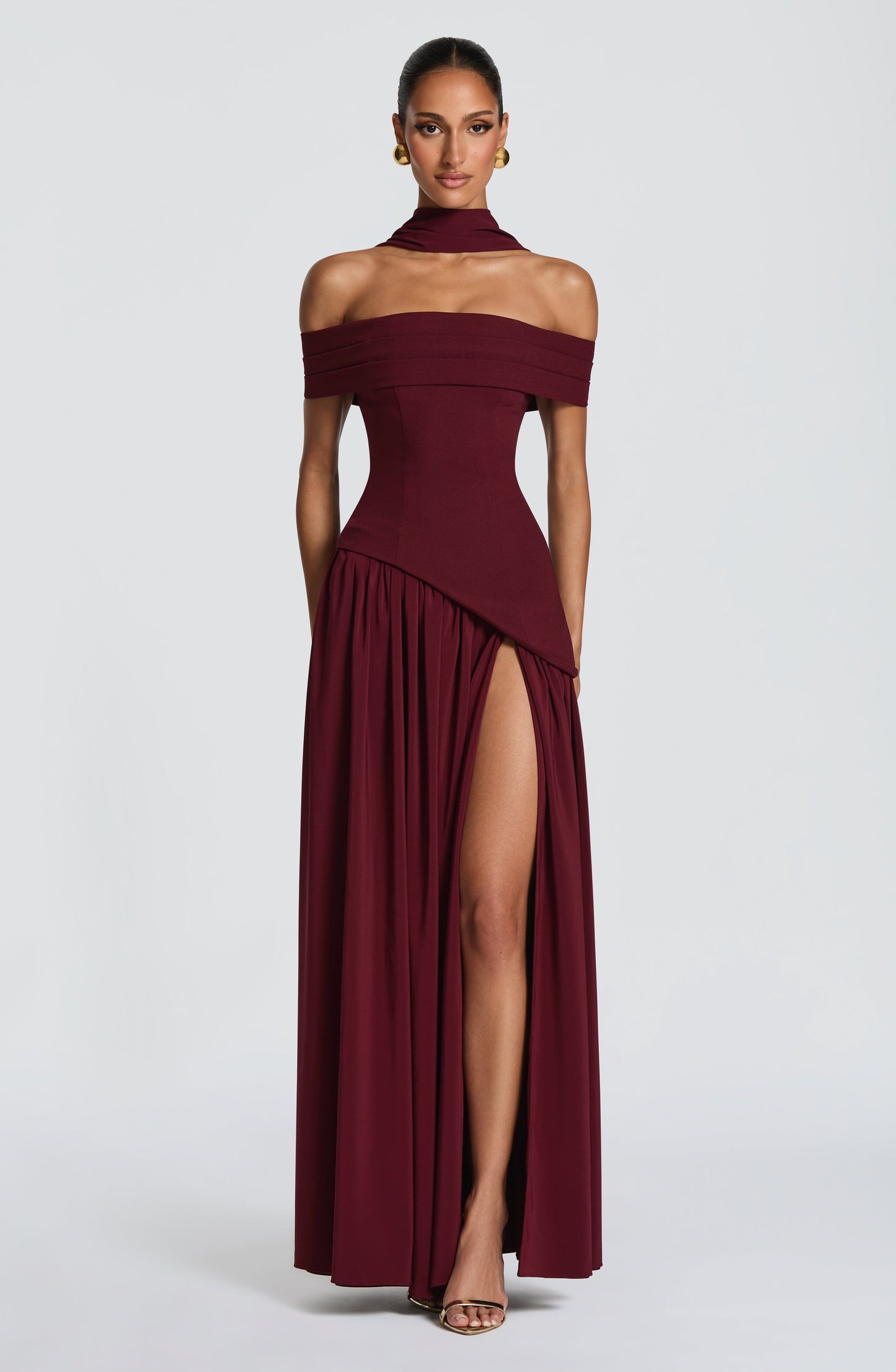 Vestido Delilah-Burdeos