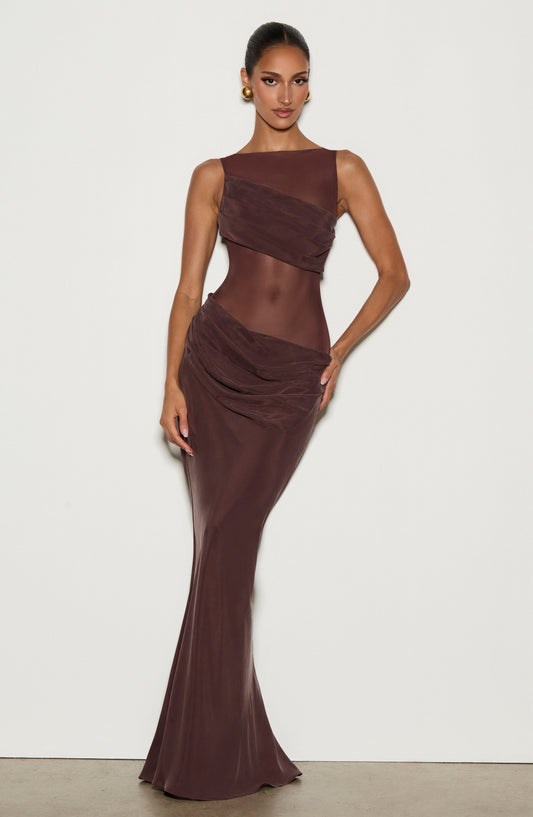Vestido Gracelyn-Marrón