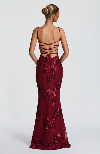 Vestido Nancy Burdeos