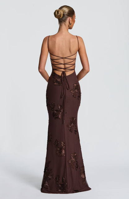 Vestido Nancy Marrón