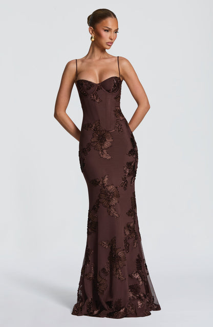 Vestido Nancy Marrón